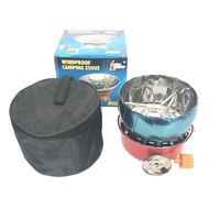 Réchaud de camping portable à gaz butane/propane, brûleur Lotus en acier, pour voyages, randonnées et pique-niques