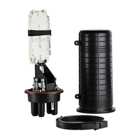 FTTH Fiber Closure 1 Inlet 4 Outlet Dome Type Fiber Optic Cable Joint Box Vertical Splice Closure for FTTH Wall & Pole Mounted