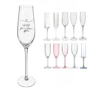 Flûtes à champagne jetables en plastique transparent de 5,5 oz avec logo personnalisé, verres à vin, gobelets pour les célébrations de mariage, les fêtes de remise de diplômes - Product Image 1