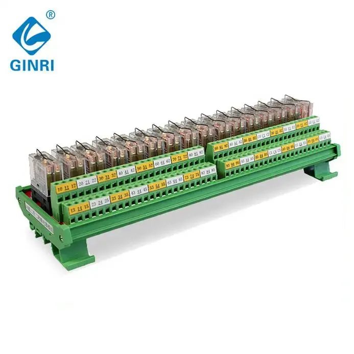 Interface JR-16L2 Ginri 16 canaux Relaly DPDT DIN RAIL Mount Alipl Relay Module Amplifier Board