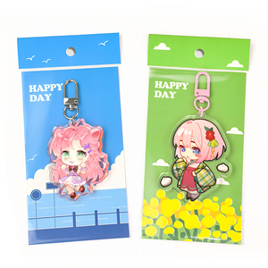 Custom Transparent Acrylic Keychain | Double-Sided Printing with Holographic Effect | Gift with Back Card Packaging