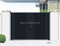 Porte coulissante rétractable automatique moderne en aluminium pour villa, jardin et arrière-cour Modélisation 3D incluse