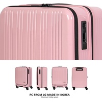 Ensemble de bagages 3 pièces à coque rigide légère avec ouverture latérale et roulettes pivotantes, fabrication sur mesure OEM. Roues de frein silencieuses classiques