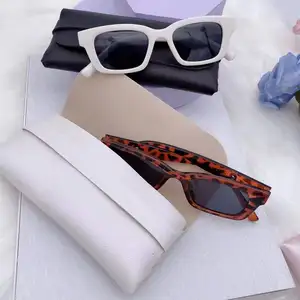 Wholesale Soft Leather Portable Sun Glasses Myopia Case Packing Eyeglasses Custom Logo Packaging Sunglasses Box