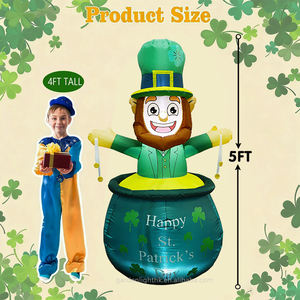 Duende Inflable de 1.5 Metros con Luz LED para el Día de San Patricio, Decoración para Jardín, Césped, Patio y Fiestas - Product Image 2