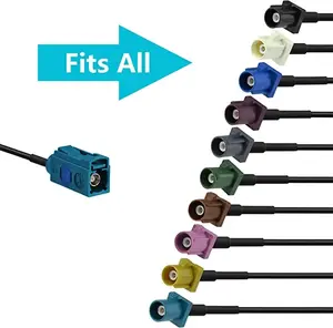 Fakra A B C D E F G H Z Connectoren Mannelijke/Vrouwelijke Connector Rg58 Rg174 Extensie Fakra Kabel