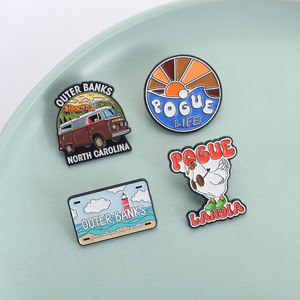 Banques extérieures <span class=keywords><strong>paradis</strong></span> sur terre épingles en émail Pogue vie Outerbanks plage forêt paysage naturel broches revers Badge bijoux cadeaux - Product Image 1