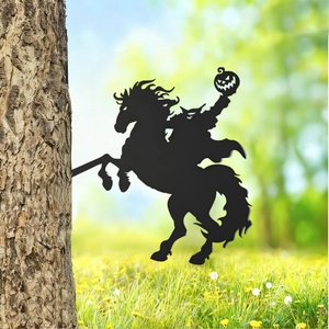 Produits de jardinage en gros pour la maison : Girafe laser en briques, décorations de Noël en fer forgé chinois Corten, collection Rusty Dance - Product Image 1