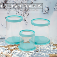 Boîte en plastique PET de qualité alimentaire, épaisse, bleue, de différentes tailles, au design esthétique et nouveau, fabriquée par JH JH-a02 Roundness Manufacturer, avec épaisseur personnalisée.