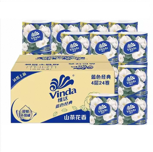 Vinda Blue Classic <b>Toilet</b> <b>Paper</b> <b>4</b> <b>Ply</b>, 140g per Roll, 24 Rolls, Camellia Scent - Product Image 2