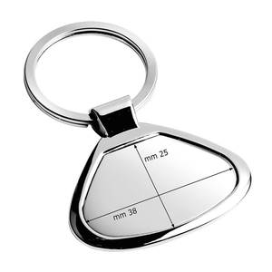 Llavero con Brújula de Estilo Moderno en Forma de Triángulo, Aleación y Acero Inoxidable con Impresión Offset, Varios Colores Disponibles - Product Image 2