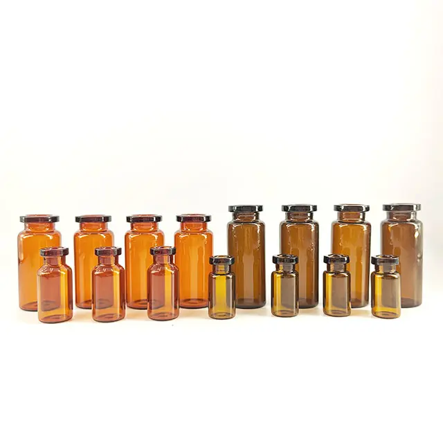 Custom amber blue transparent 3ml 5ml 7ml 10ml mini thin glass bottles wholesale