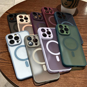 Funda <span class=keywords><strong>de</strong></span> Teléfono Móvil <span class=keywords><strong>de</strong></span> PC Esmerilado Ultrafina Translúcida con Carga Inalámbrica Magnética para iPhone 16 15 14 - Product Image 2