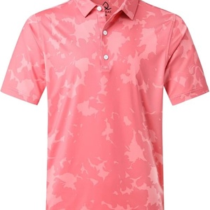 Camiseta Deportiva Urbana de Moda, Tejida, Transpirable, de Manga Corta, Camiseta de Golf de Secado Rápido, Informal, Estampada para Hombre - Product Image 1