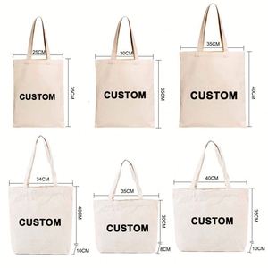 Cotton Canvas Tote Shoulder <b>Bag</b> <b>Reusable</b> Grocery Shopping <b>Bags</b> - Product Image 4