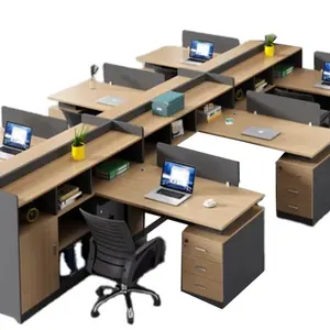 Muebles Liyu, diseño personalizado económico, excelente calidad, escritorio de oficina moderno y silla, combinación de escritorio, mesa de personal