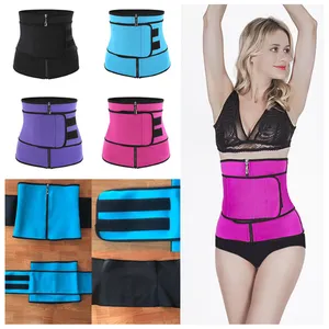 Ceinture Double ceinture amincissante pour femmes, en néoprène, rose, noir, grand format, idéale pour l'entraînement