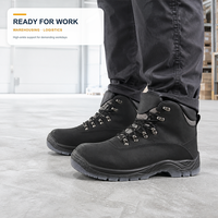 Bottes de sécurité en cuir nubuck CE S1P SR avec embout en acier, anti-perforation, antistatiques, semelle extérieure en PU TPU, testées pour les substances restreintes
