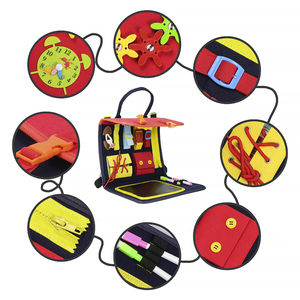 Tableau d'activités Montessori en feutre pour bébés, jouets éducatifs en feutre, livre d'activités préscolaire pour tout-petits - Product Image 6