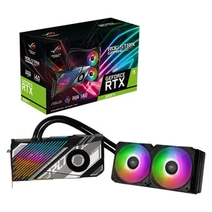 ASUS NVIDIA ROG Strix LC 지포스 RTX 3090 티 게임 24G GDDR6X 384 비트 3090 TI GPU와 그래픽 카드를 사용