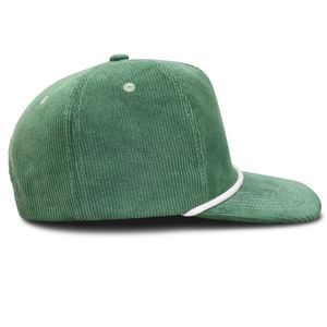 Gorra de Béisbol Deportiva Verde de 5 Paneles con Cierre a Presión, Estilo Moderno, Ajustable, de Pana Estructurada, Fabricada por un Fabricante de Gorras - Product Image 5