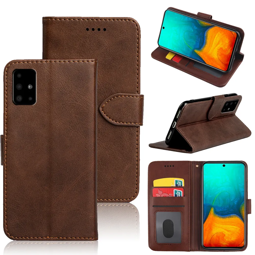 PU Leather Cover Case For Samsung S10 5G S10e S10 Plus S20 S21 S22 Ultra Flip Wallet Phone Cases