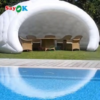 Sayok Free Design Outdoor Club Party Event Half Dome Luna Tente igloo gonflable avec souffleur d'air