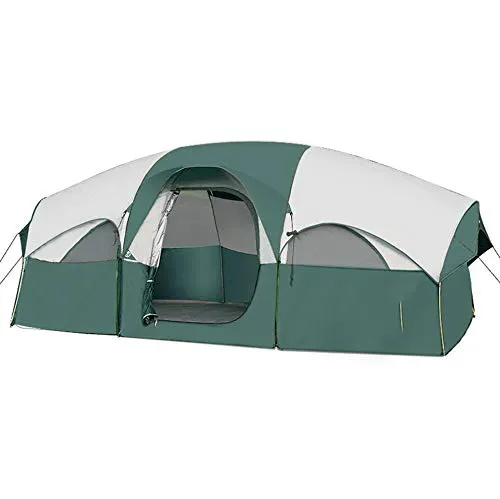 大型キャンプテント8〜14人用防水2層屋外防雨ポータブル超軽量ファミリーテント