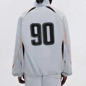 Veste de sport unisexe personnalisée de style urbain avec patch imprimé baseball, veste fine d'hiver avec logo frontal, streetwear - Product Image 4