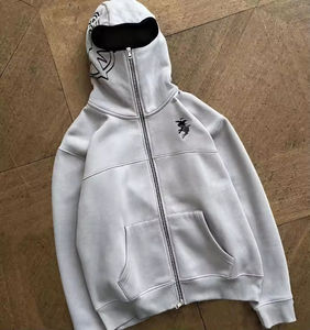 Sweat-shirt à capuche en molleton zippé pour homme, de qualité supérieure, en coton, coupe ample, style streetwear, logo brodé personnalisable, respirant - Product Image 1