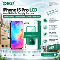 Écran LCD FHD en gros DEJI pour iPhone 15 Pro – Fourniture de remplacement d'écran pour usines de remise à neuf et ateliers de réparation