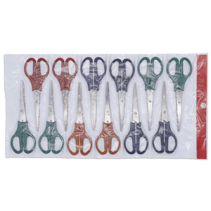 Household Scissors Stainless Steel Green Straight Head Office Student Craft Use - Product Image 3