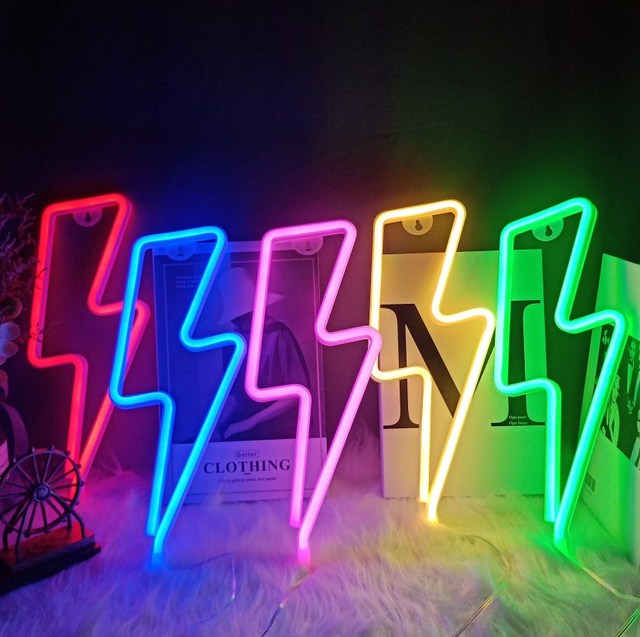 LED Neon USB Portable Multi-color Romance Style Night Light Wall Decor for Home Bedroom Party/Wedding Made of Durable Plastic