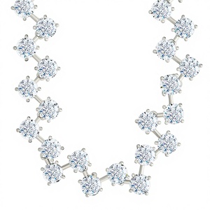 Collier ras-<span class=keywords><strong>de</strong></span>-<span class=keywords><strong>cou</strong></span> Gemnel <span class=keywords><strong>de</strong></span> luxe <span class=keywords><strong>en</strong></span> moissanite, argent sterling 925, plaqué <span class=keywords><strong>or</strong></span>, chaînes blanches brillantes, personnalisable - Product Image 5