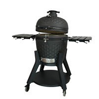 Barbecue en céramique AUPLEX Kamado Premium 22 pouces, grand modèle, robuste, OEM&ODM, multifonctionnel, pour les fêtes, emballé dans une boîte en bois