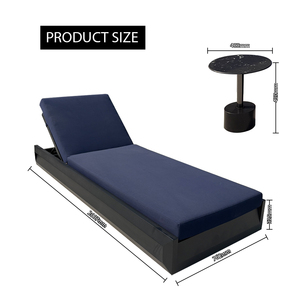 Luxury Aluminum Outdoor Sun Lounger <strong>Sunbed</strong> Thickened <strong>Cushion</strong> for Garden Patio Hotels Swimming Pool for Sunbathing Beach Lounger - Product Image 6
