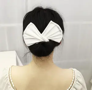 49 Warna Baru Gadis Wanita Aksesoris Rambut Kuat Fleksibel Dapat Digunakan Kembali Warna-warni Cetak Donat Ikat Rambut Putar Deft Bun