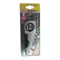 Couteau utilitaire pliable 2-en-1 de qualité industrielle personnalisable ASSIST OEM, manche en aluminium, ruban adhésif de 2 mètres, 3 lames de rechange en acier SK4