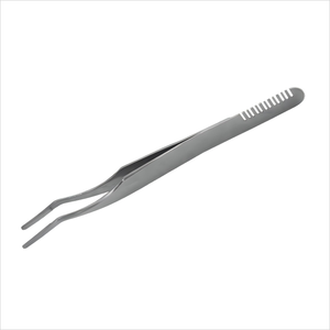 Pince <span class=keywords><strong>à</strong></span> <span class=keywords><strong>épiler</strong></span> incurvée en acier inoxydable BONET BTZ0426 125MM – Outil de sécurité durable pour la beauté, les cosmétiques et l'extension des cils - Product Image 1