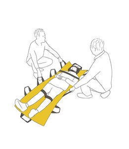 Civière de transport en nylon léger 180x70cm Jaune EZ-GO EVC-200 - Product Image 5