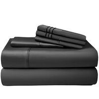 Parure de Lit Hôtelière et Maison en Polyester Coton de Taille Personnalisée, Draps de Lit Tailles Double, Complète, Queen, King pour Hôtels et Résidences