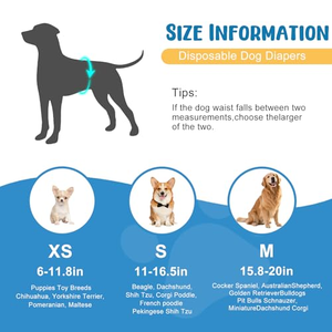 Pañales Desechables para Perros Machos, Super Absorbentes, Impresos, OEM, Muestra Gratuita al por Mayor - Product Image 3