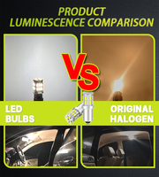 Ampoule LED BA9S T11 3014 à 30 SMD FPC pour éclairage intérieur de voiture, sans polarité, avec résistance intégrée, pour rouge