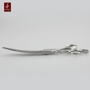 Tijeras profesionales para el cuidado <span class=keywords><strong>de</strong></span> perros, tijeras <span class=keywords><strong>de</strong></span> adelgazamiento curvadas, bloque OEM, acero japonés, CNC, YONGHE - Product Image 2