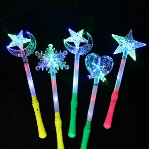 Alogogo tongkat mainan anak-anak, stik cahaya Led untuk konser tongkat bersinar dalam gelap untuk anak-anak