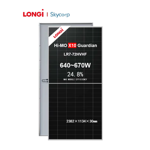 Panel Solar Fotovoltaico Tipo N Hi-MO X10 Guardian LR7-72HVHF HJT de 640W-670W para Plantas de Energía Solar a Gran Escala - Product Image 1