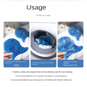 Esponja para la ropa, removedor de pelo para mascotas, arandela azul reutilizable, recogedor de pelusas, filtro de depilación, herramienta para quitar el pelo - Product Image 6