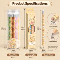 Ensemble de papeterie OEM/ODM Capybara dessin animé mignon, ensemble de crayons pour enfants, cadeau de dessin, calligraphie, ensemble de crayons HB