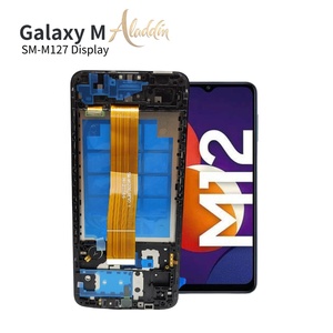 จอแอลซีดีของแท้อะไหล่โทรศัพท์มือถือสำหรับซัมซุง M127 M12มีจอแอลซีดีอะไหล่อะไหล่เปลี่ยนเฟรมประกอบกับชุดบริการ