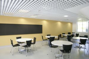 <span class=keywords><strong>Grille</strong></span> de plafond suspendu <span class=keywords><strong>perforée</strong></span> en aluminium et <span class=keywords><strong>acier</strong></span> pour usage commercial - Product Image 3